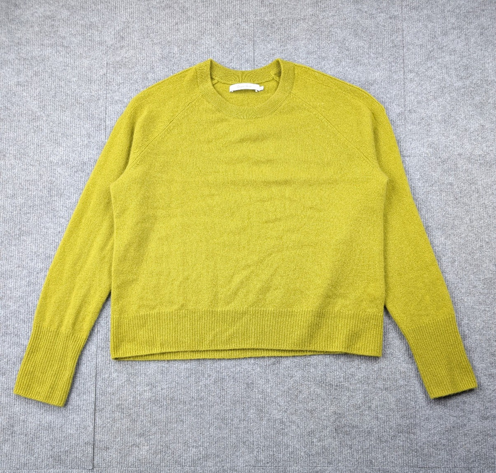 Harper Lane Cashmere Sweater Womens Small Green Minimal Quiet Luxury Capsule
